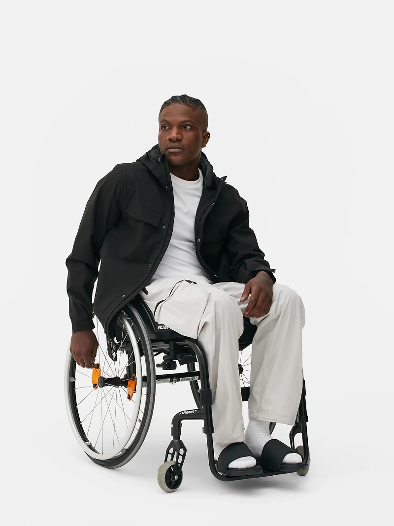 Zip-Up Hooded Raincoat