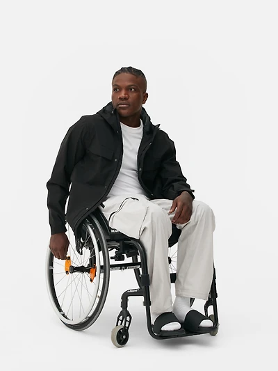 Zip-Up Hooded Raincoat