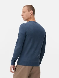 Ribbed Crew Neck Sweater