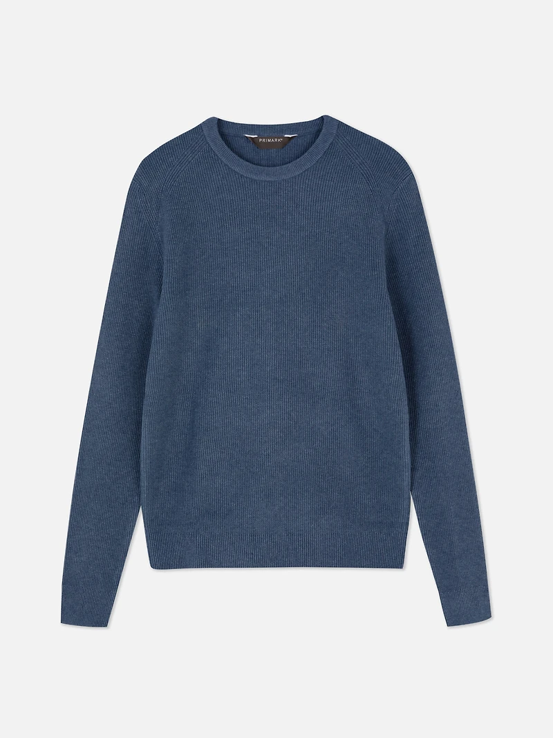Ribbed Crew Neck Sweater