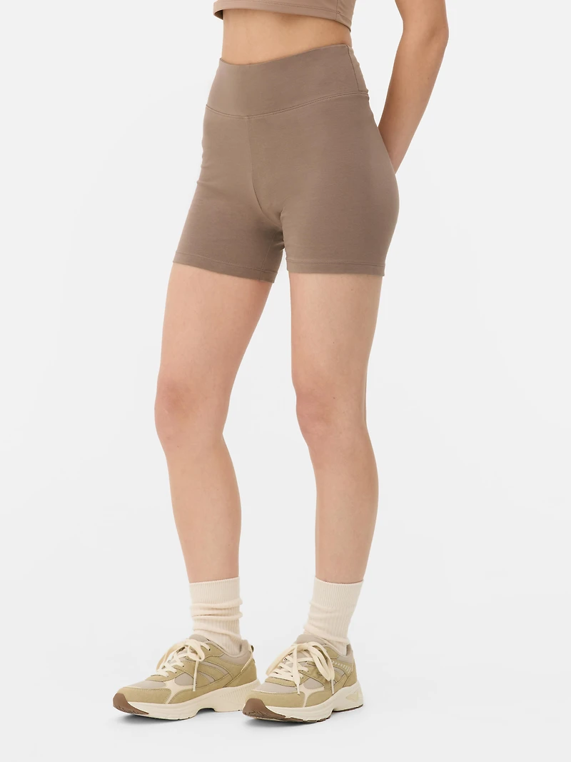 Women's Black/Nude 2-Pack High Waist Yoga Shorts