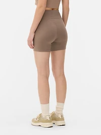 Women's Black/Nude 2-Pack High Waist Yoga Shorts