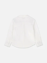 Boys White Younger Boy Long Sleeve Oxford Shirt