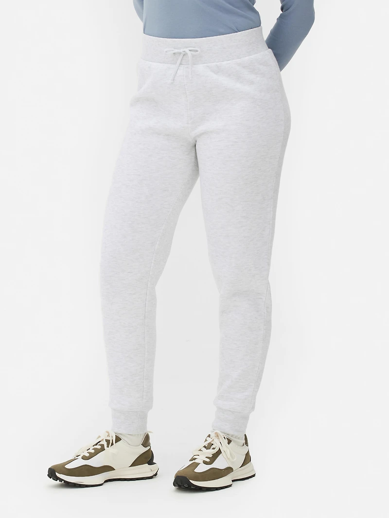 Women's Gray Heather Drawstring Skinny Joggers