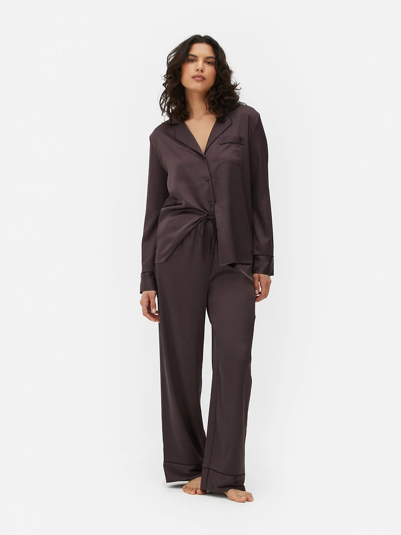 Essential Satin Boyfriend Pajama Set