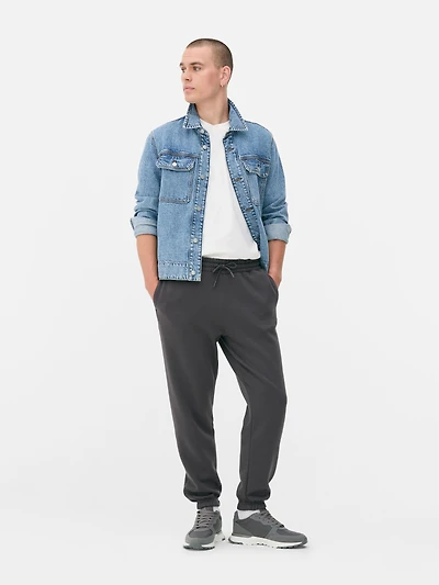 Men's Charcoal Stretch Waist Cuffed Joggers