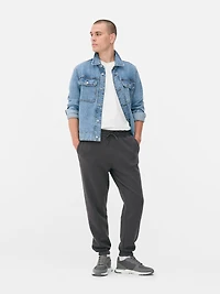 Men's Charcoal Stretch Waist Cuffed Joggers