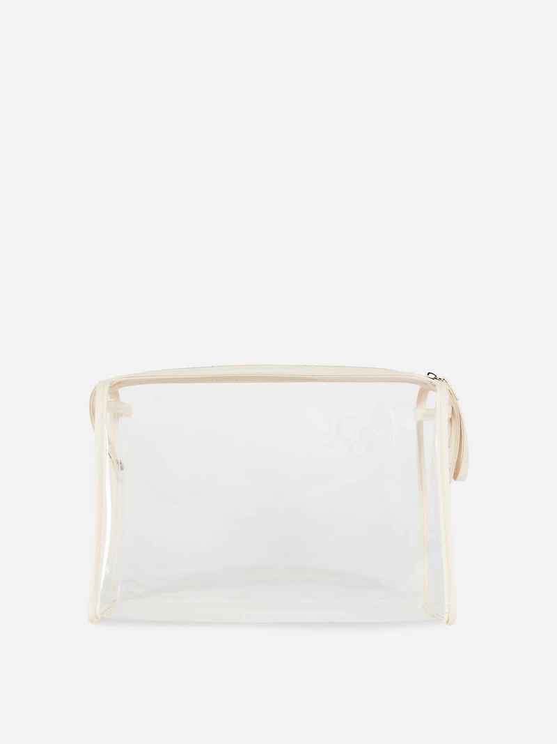 Clear Zip-Up Toiletry Bag