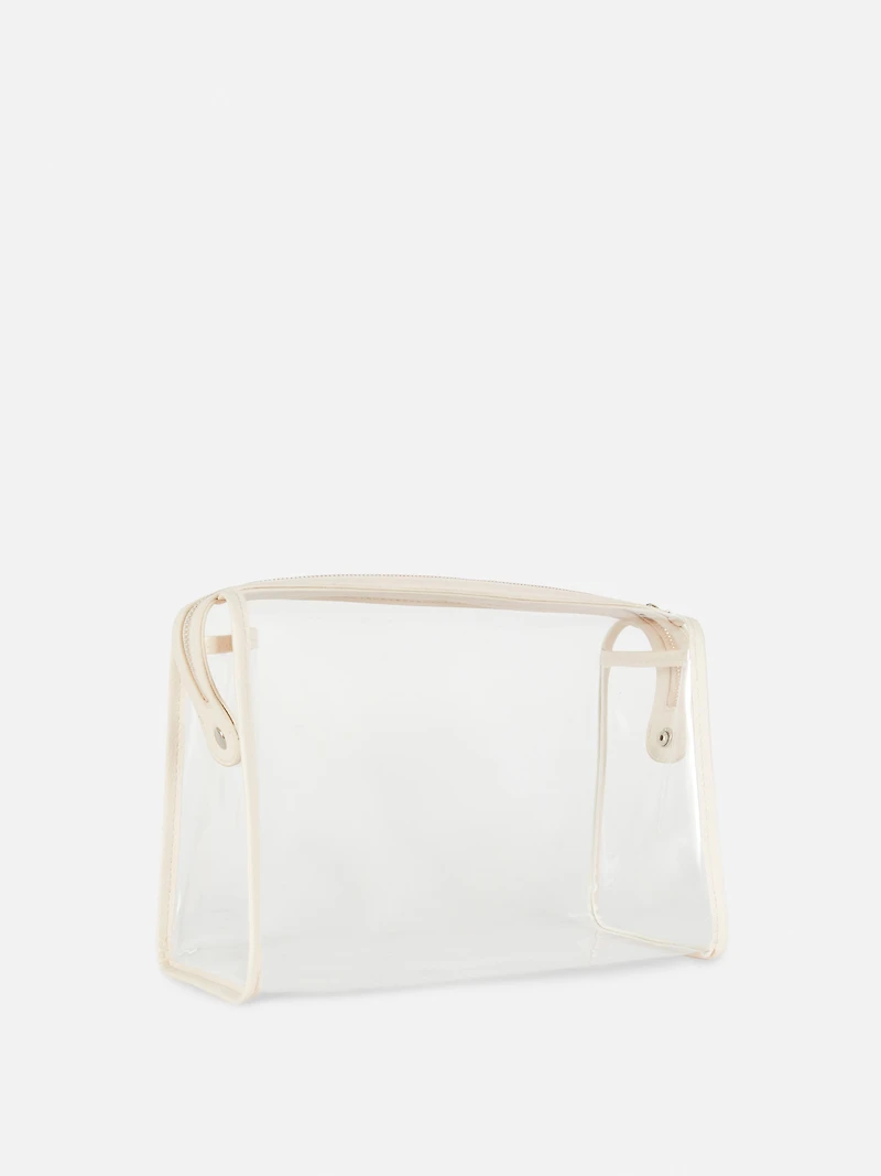 Clear Zip-Up Toiletry Bag