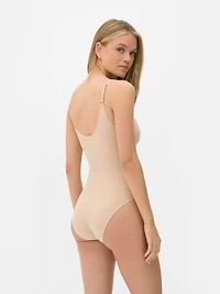 Women's Taupe Seamless Scoop Neck Shapewear Bodysuit