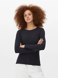 Long Sleeve Stretch Crew Neck Top