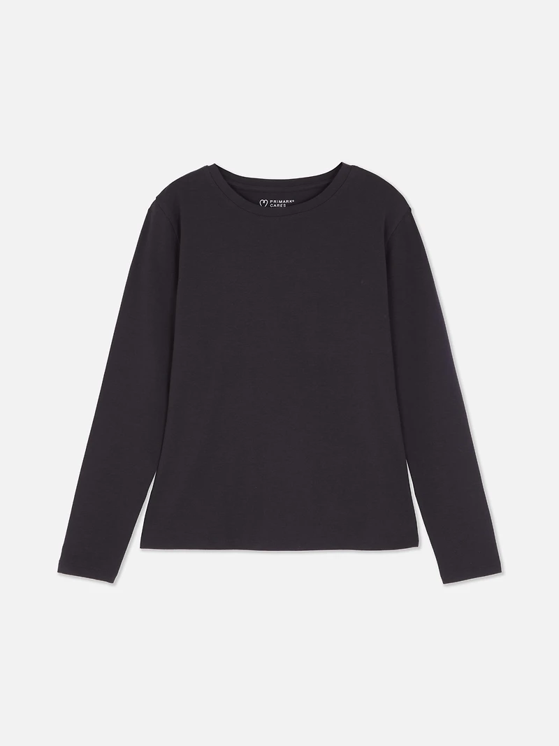 Long Sleeve Stretch Crew Neck Top