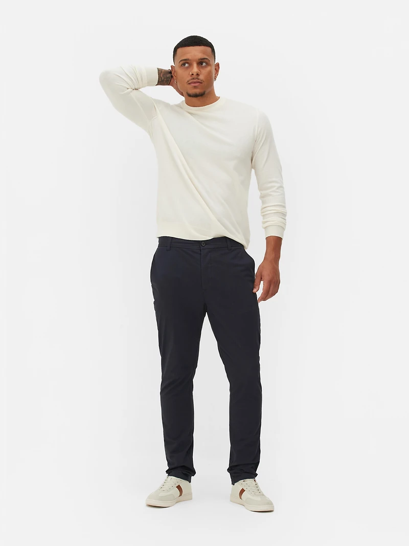 Men's Navy Slim Stretch Chinos