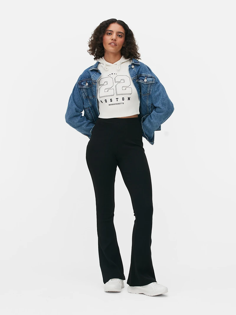 Ribbed Flared Leggings