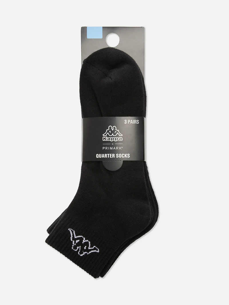 3-Pack Kappa x Primark Quarter Crew Socks