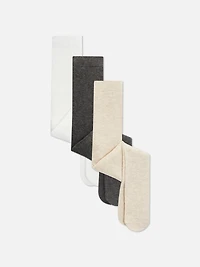 Baby Girls Oatmeal 3-Pack Multi Tights