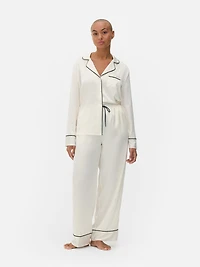 Satin Boyfriend Pajama Set