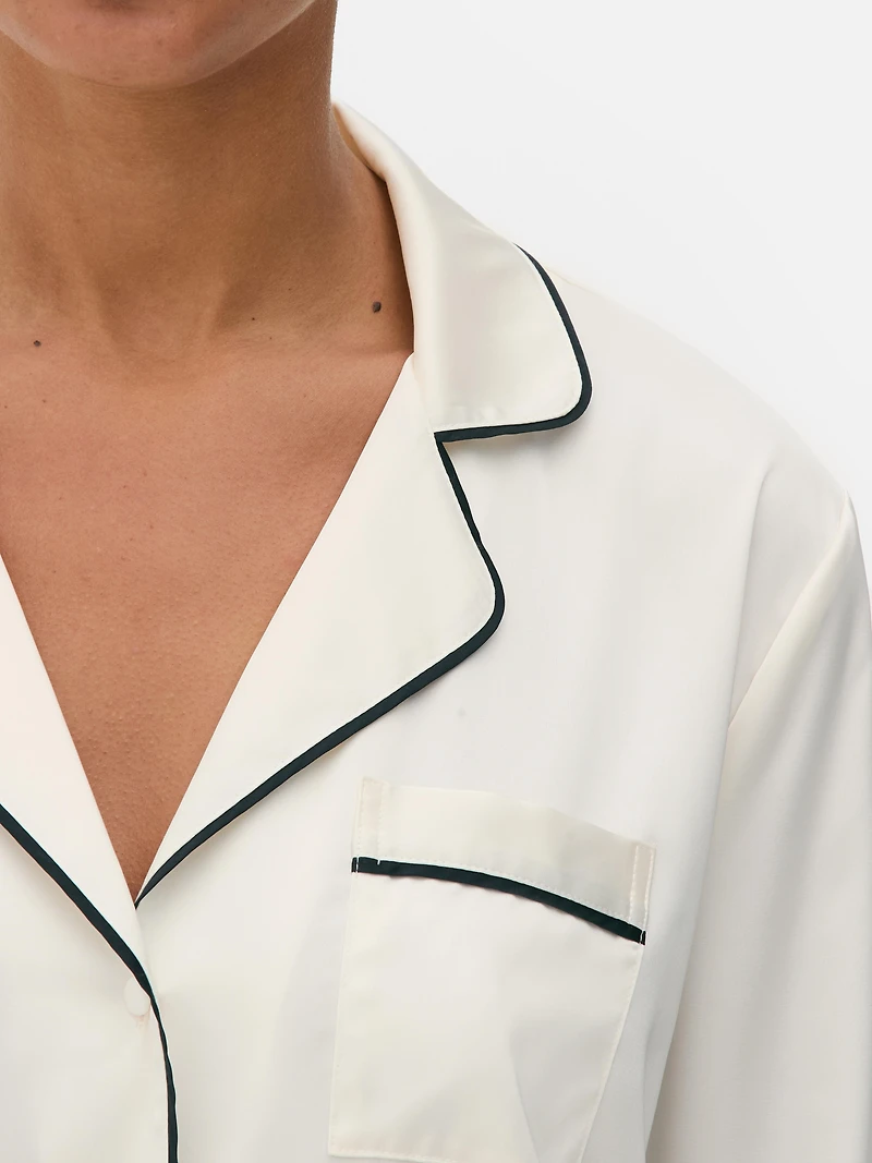 Satin Boyfriend Pajama Set