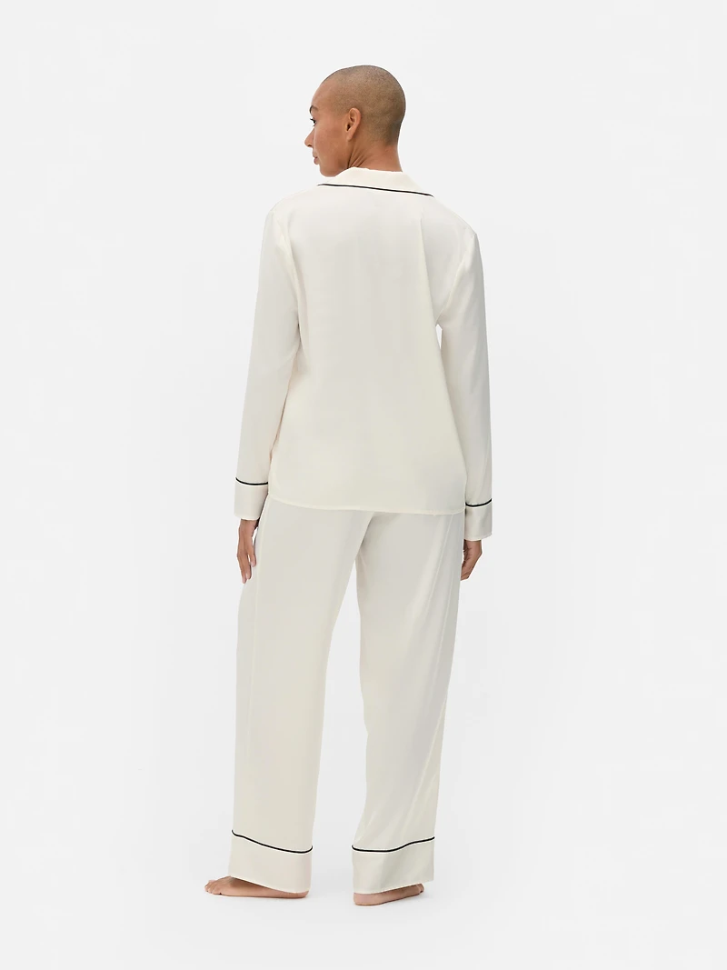 Satin Boyfriend Pajama Set