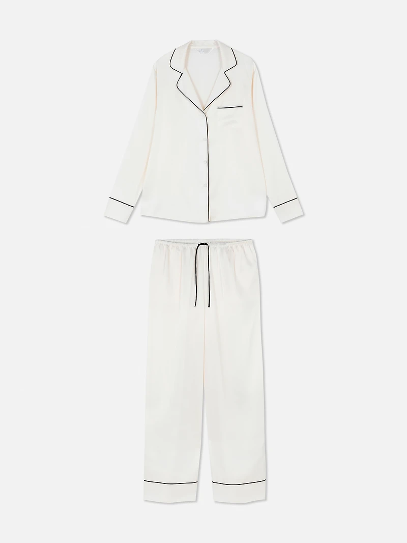 Satin Boyfriend Pajama Set