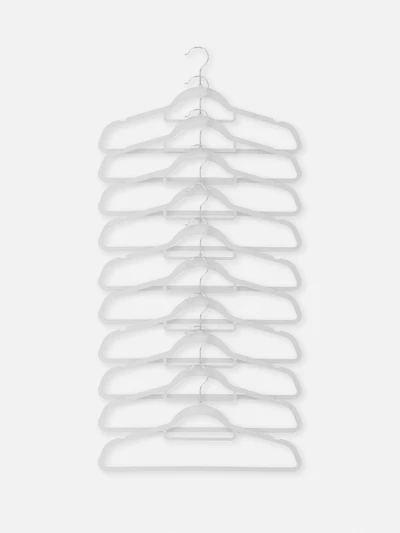 Gray 10-Pack Clothes Hangers