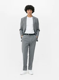 Men's Gray Tailored Suit Pants