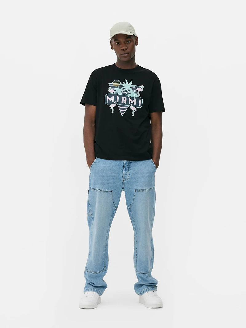 Neon Miami Graphic T-Shirt