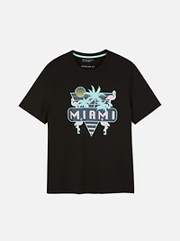 Neon Miami Graphic T-Shirt