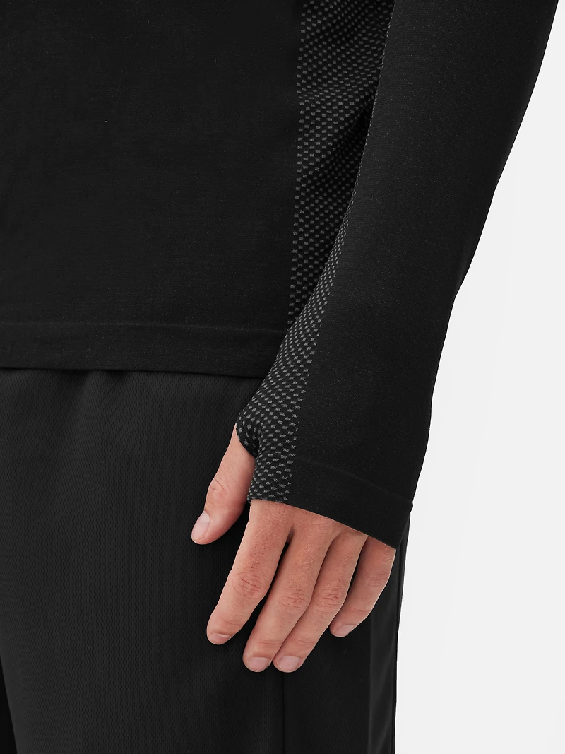 Quarter-Zip Long Sleeve Gym Top
