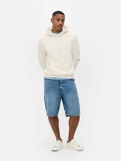 Men's Ivory Drawstring Hoodie