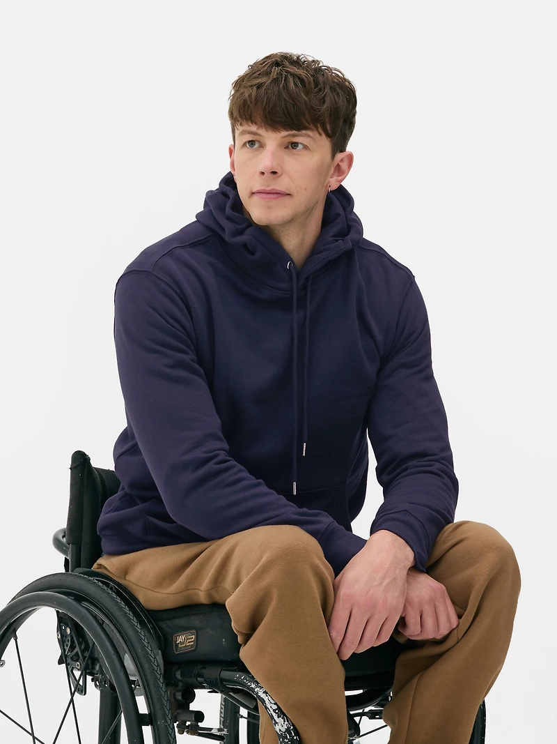 Cotton-Blend Pullover Hoodie