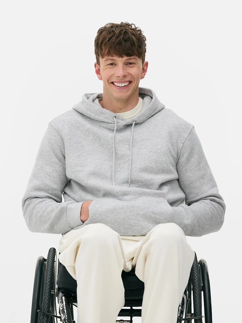 Men's Gray Drawstring Hoodie