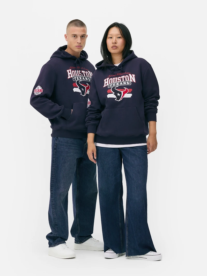 Women's Navy NFL Houston Texans Logo Hoodie