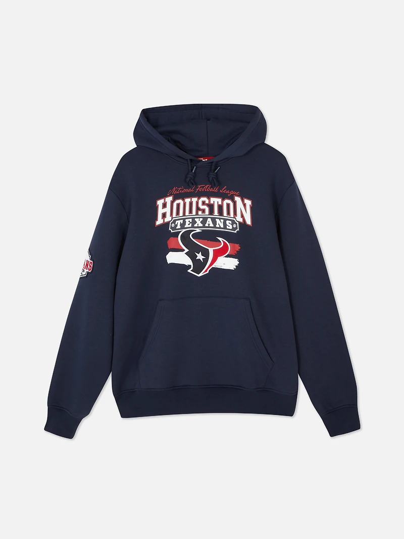 Women's Navy NFL Houston Texans Logo Hoodie
