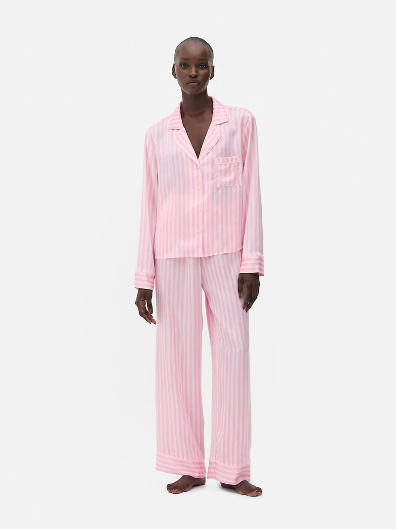 Satin Striped Pajamas