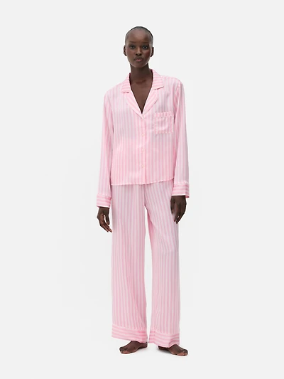 Satin Striped Pajamas