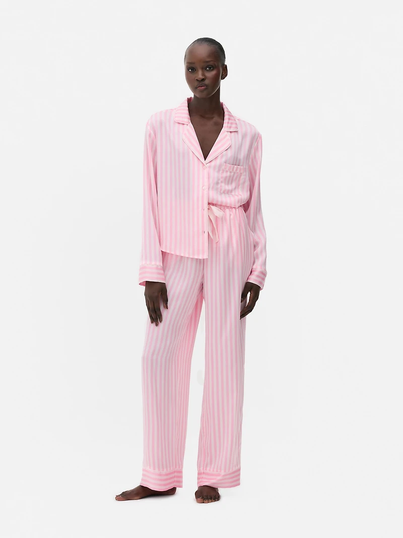 Satin Striped Pajamas
