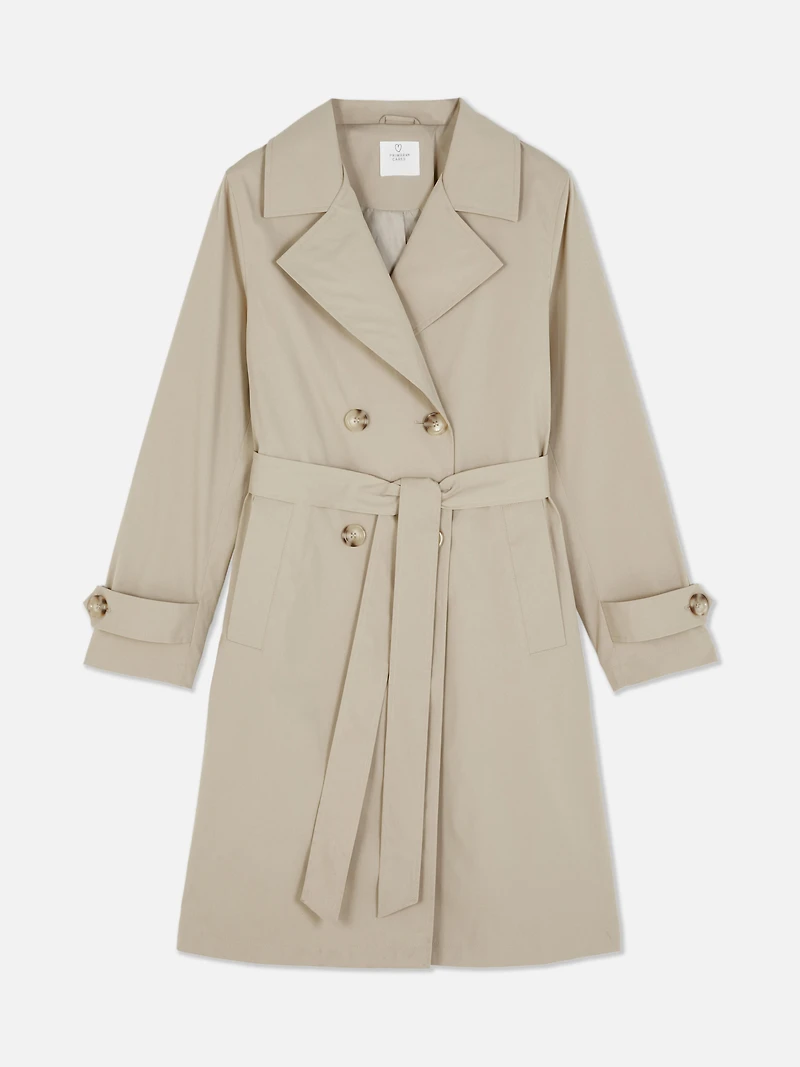 Double-Breasted Belted Trench