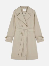 Double-Breasted Belted Trench