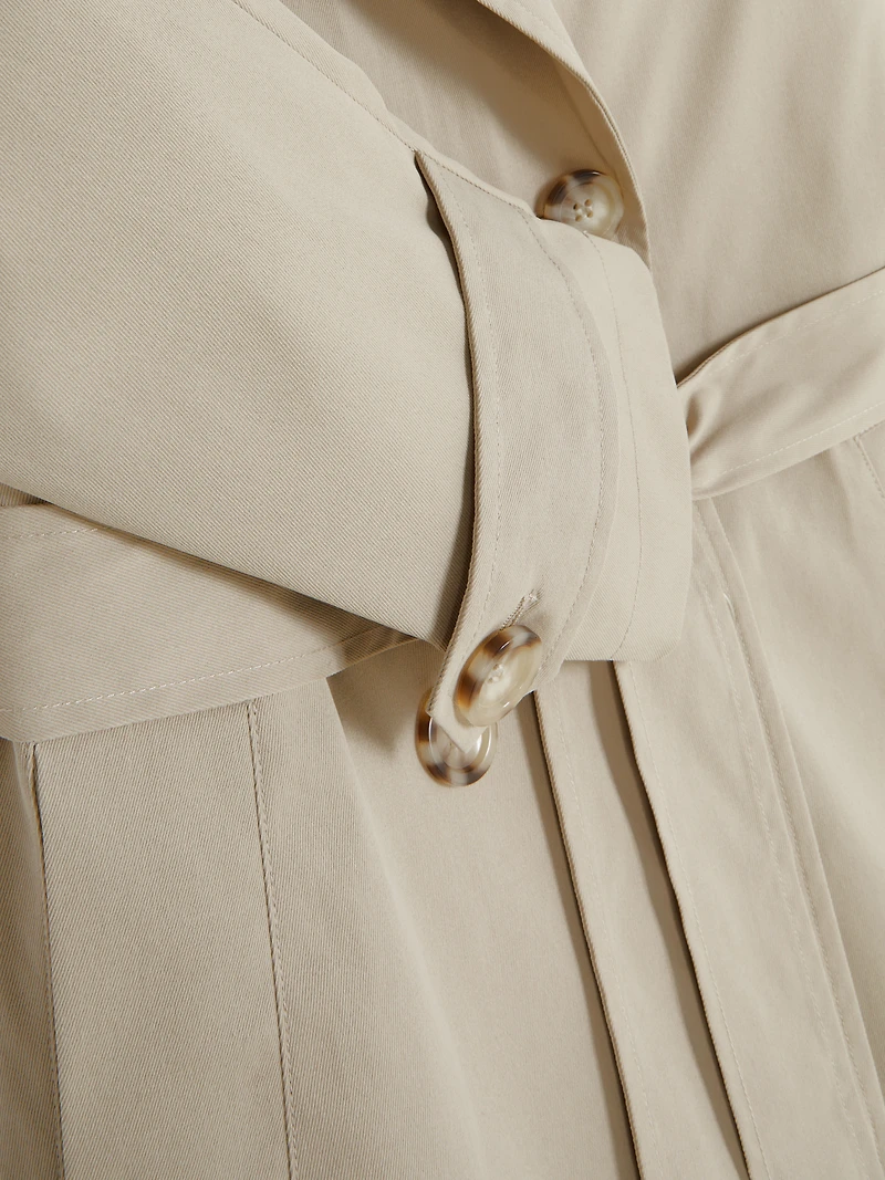 Double-Breasted Belted Trench