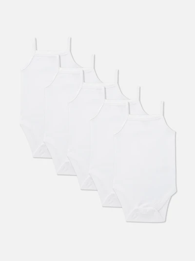5-Pack Newborn Strappy Bodysuits