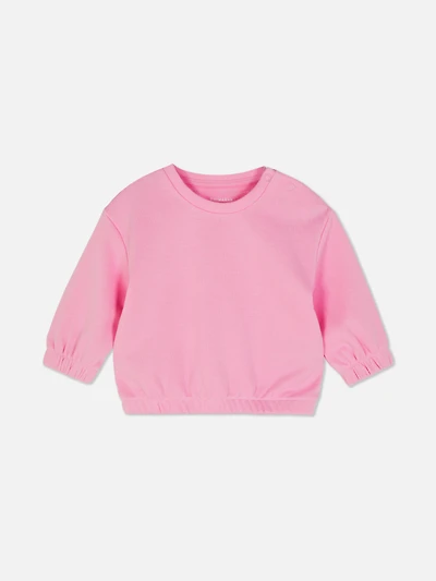 Baby Girls Pink Pullover Sweatshirt