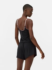 Lace Trim Pajama Cami Top