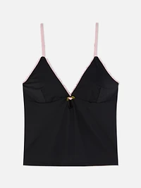 Lace Trim Pajama Cami Top