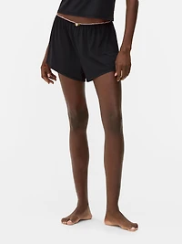 Lace Trim Pajama Shorts