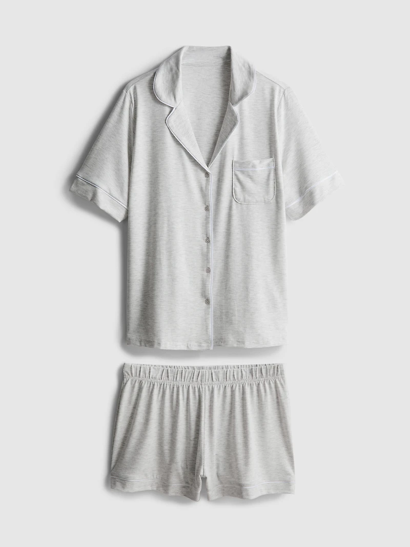 Jersey Boyfriend Short Pajama Set