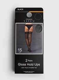 2pk 15-Denier Gloss Stockings
