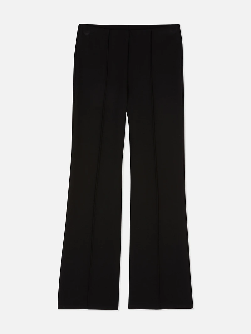 Mid-Rise Ponte Flared Leggings