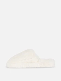 Fluffy Leopard Pattern Mule Slippers