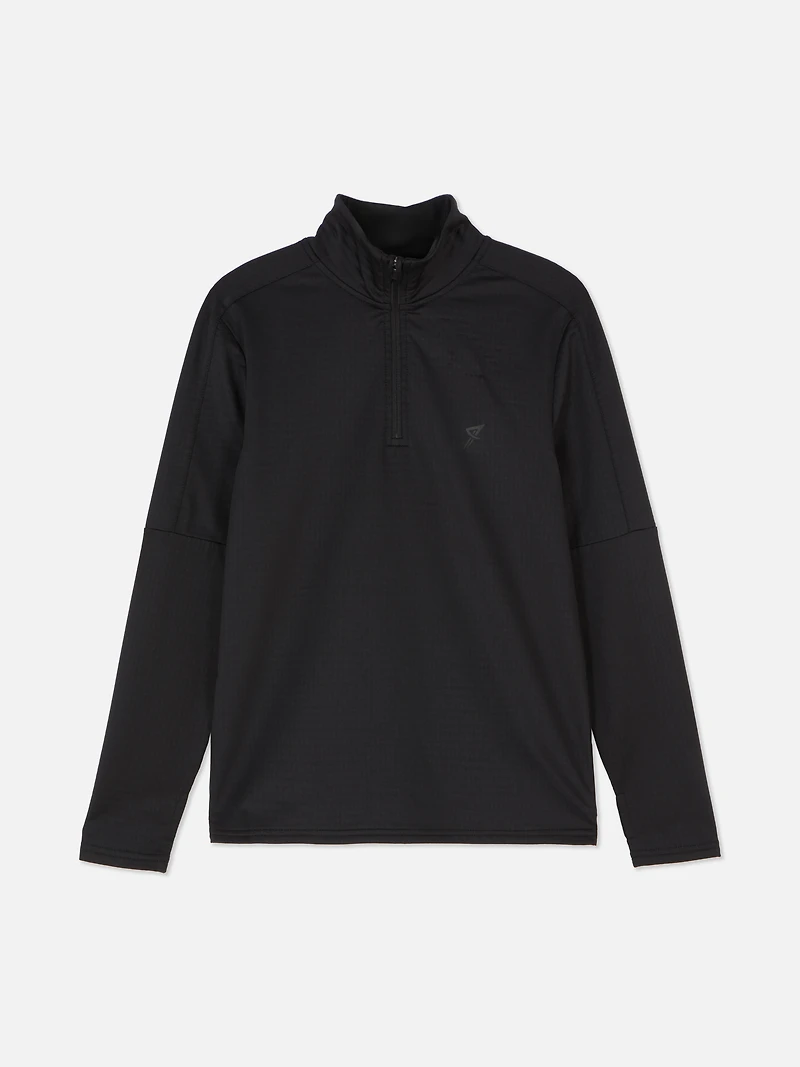 Funnel Neck Half-Zip Sweatshirt